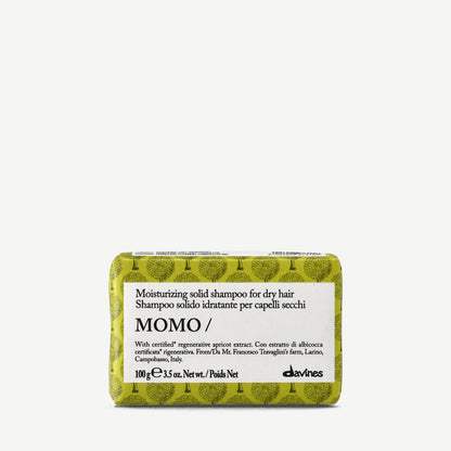 Davines Momo Solid Shampoo bar 100g in recyclable paper packaging