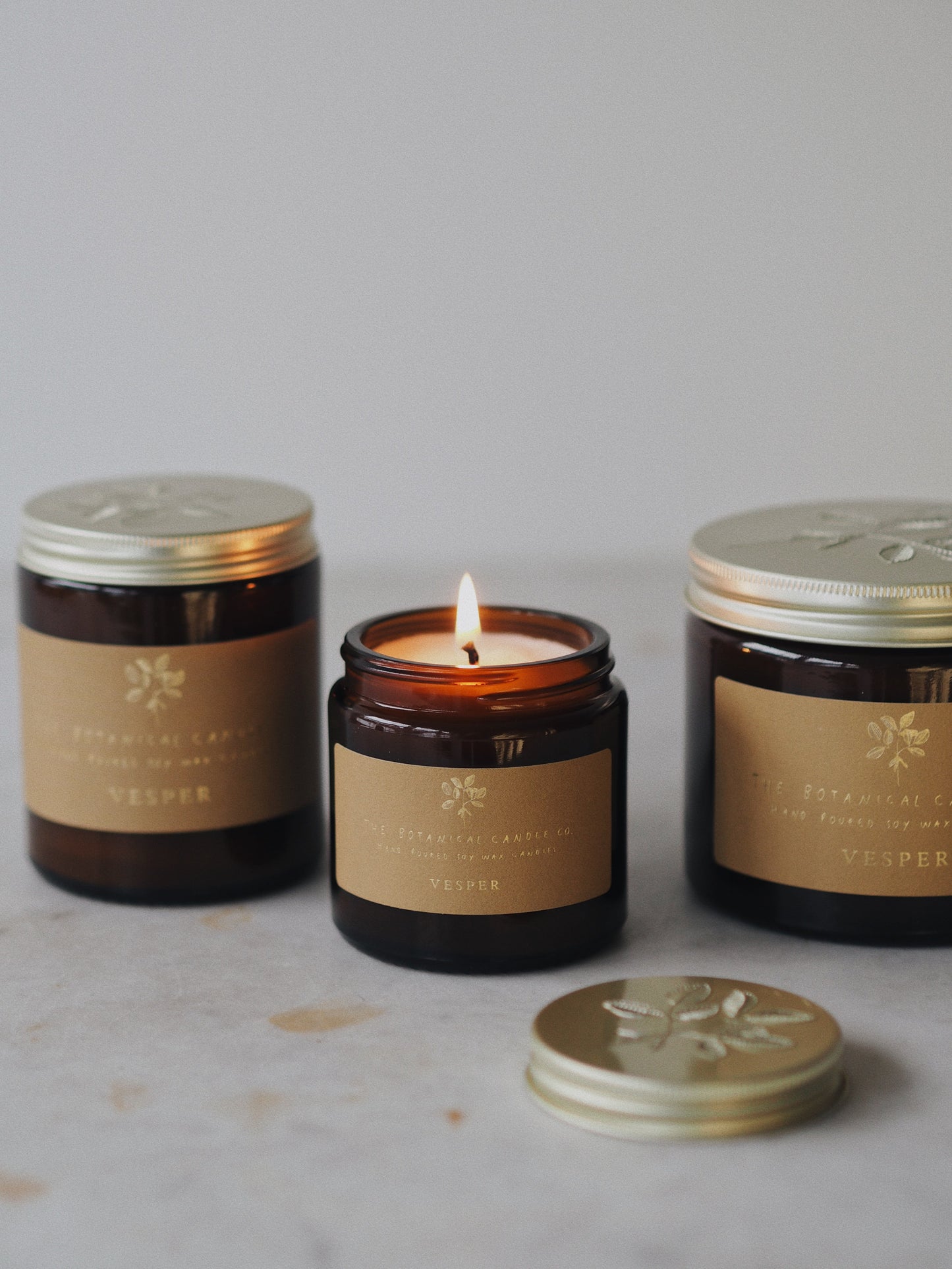 Vesper hand-poured soy wax candle by The Botanical Candle Co.