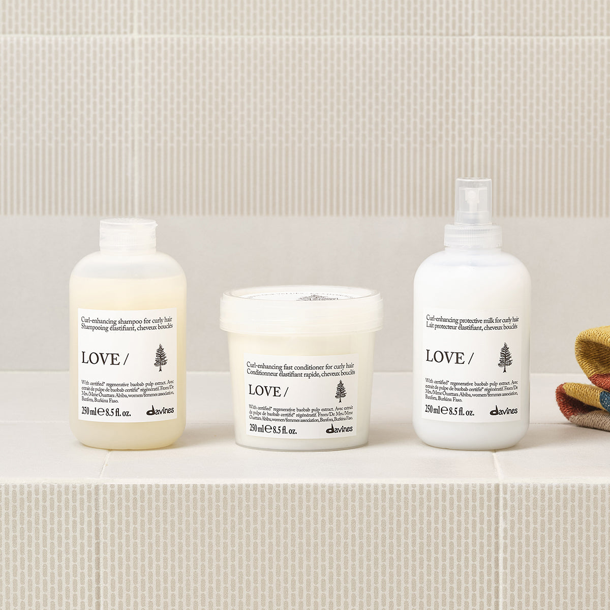 Lifestyle photo of Davines Love Curl Conditioner for curly hair