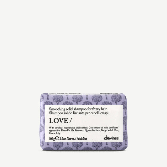 Davines Love Smoothing Solid Shampoo bar 100g, smoothing shampoo bar for frizzy hair