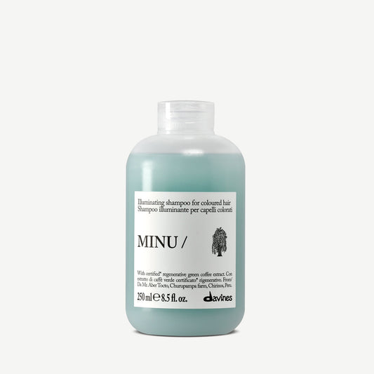 Davines Minu Shampoo 250ml, illuminating colour-protective shampoo for coloured hair