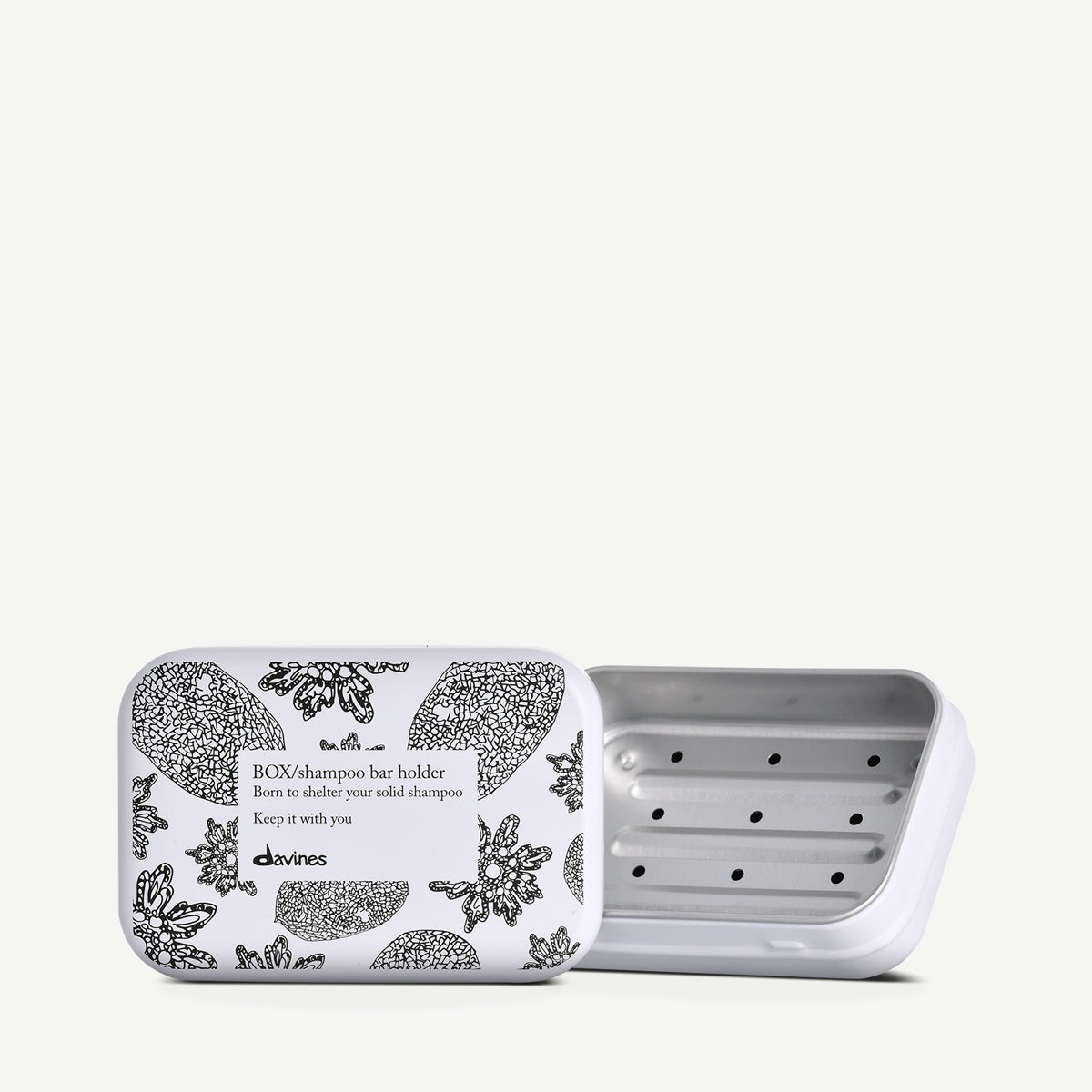 Davines aluminium Shampoo Bar Case, included with the with-tin option