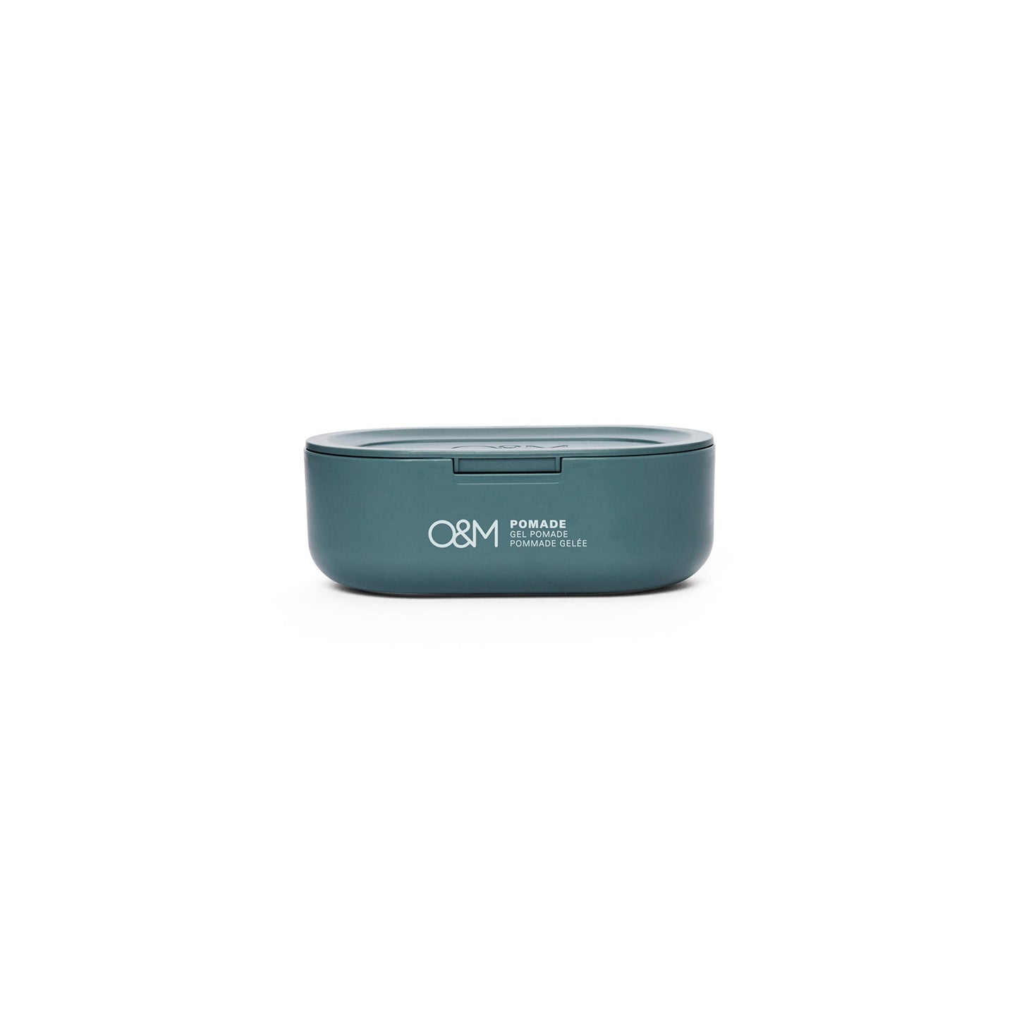 O&M Pomade 100g, high-shine gel pomade for slicked styles