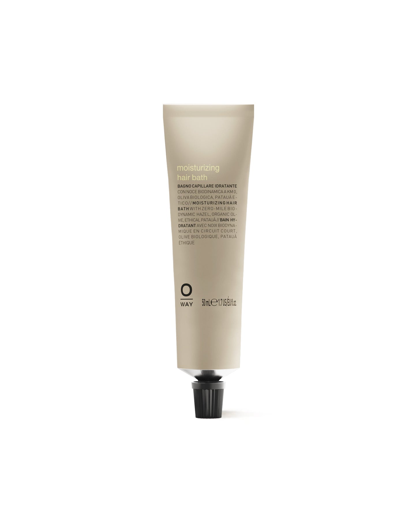 Oway Moisturizing Hair Bath 50ml travel size, hydrating organic shampoo