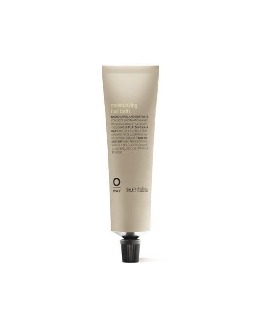 Oway Moisturizing Hair Bath 50ml travel size, hydrating organic shampoo